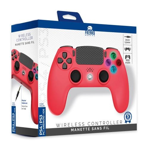 Trade Invaders Wireless Controller for PS4 with 3,5mm jack slot - LED - Red in the group HOME ELECTRONICS / Game consoles & Accessories / Sony PlayStation 4 at TP E-commerce Nordic AB (D07504)