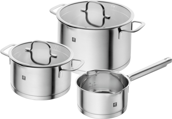 Zwilling TrueFlow, Pot set 3-pcs - Sølv in the group HOME, HOUSEHOLD & GARDEN / Kitchen utensils / Pots & Pans at TP E-commerce Nordic AB (D07670)