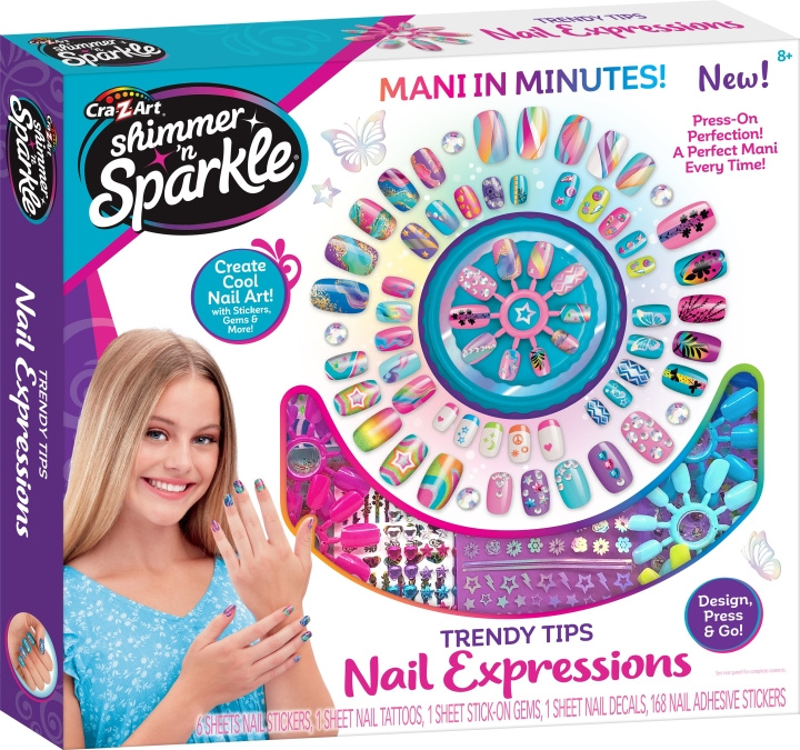 Shimmer n Sparkle Trendy Tips Nail Expressions (65610S) in the group TOYS, KIDS & BABY PRODUCTS / Toys / Crafts at TP E-commerce Nordic AB (D07729)