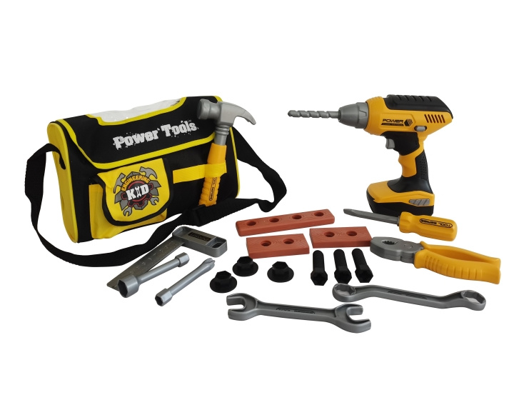 Power X Construction Tools 21 pcs w/ Storage Bag and B/O Drill (20358) in the group TOYS, KIDS & BABY PRODUCTS / Toys / Little home & Role play at TP E-commerce Nordic AB (D07731)