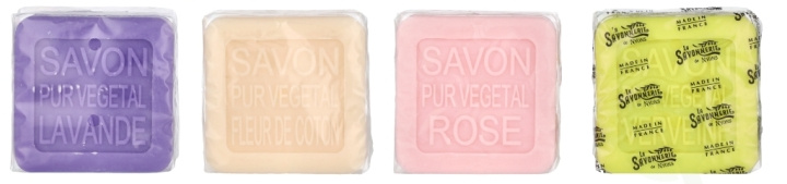 La Savonnerie De Nyons Soap Bar Set 4 Pcs - Dog 400 g 4x100gr - Lavender/Verbena/Cottonflower/Rose in the group BEAUTY & HEALTH / Skin care / Body health / Scented soaps at TP E-commerce Nordic AB (D07891)