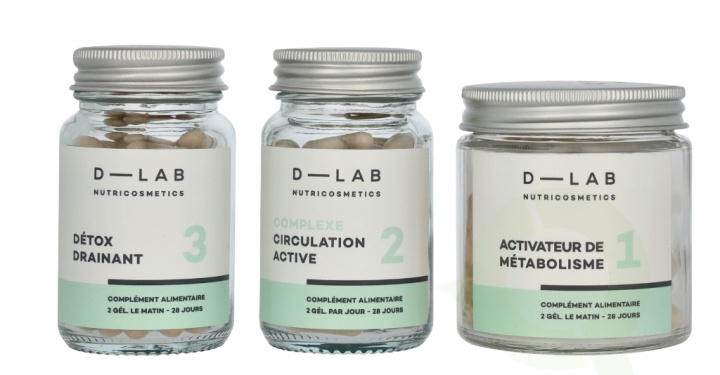 D-Lab Nutricosmetics D-Lab Action Capitions Set 3 piece Circulation Active 28 caps/Activateur De Metabolisme 28 caps/Detox Drainaint 28 caps in the group BEAUTY & HEALTH / Health care / Other at TP E-commerce Nordic AB (D07925)