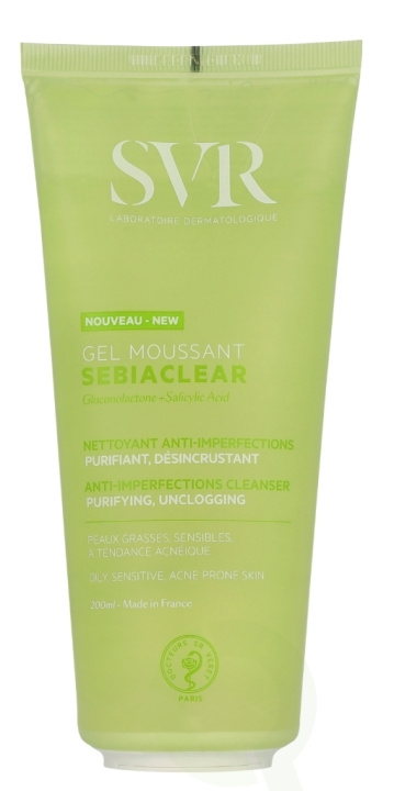 Svr Laboratories SVR Sebiaclear Anti-Imperfections Foaming Gel 200 ml in the group BEAUTY & HEALTH / Skin care / Body health / Bath & Shower gels at TP E-commerce Nordic AB (D07932)