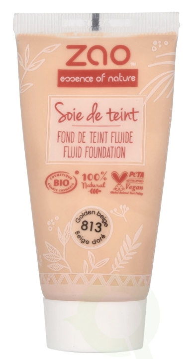 Zao Soie De Teint Fluid Foundation 30 ml #813 Beige Dore in the group BEAUTY & HEALTH / Makeup / Facial makeup / Foundation at TP E-commerce Nordic AB (D07934)