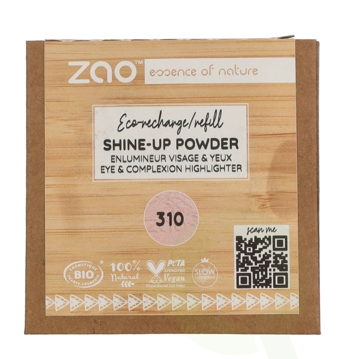 Zao Shine-Up Powder Duo - Refill 9 g #310 Pink/Champagne in the group BEAUTY & HEALTH / Makeup / Facial makeup / Powders at TP E-commerce Nordic AB (D08246)