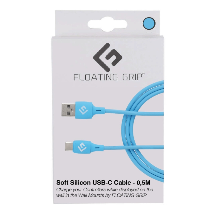 FLOATING GRIP 0,5M Silicone USB-C Cable (Blue) in the group COMPUTERS & PERIPHERALS / Computer cables / USB / USB-C at TP E-commerce Nordic AB (D08482)