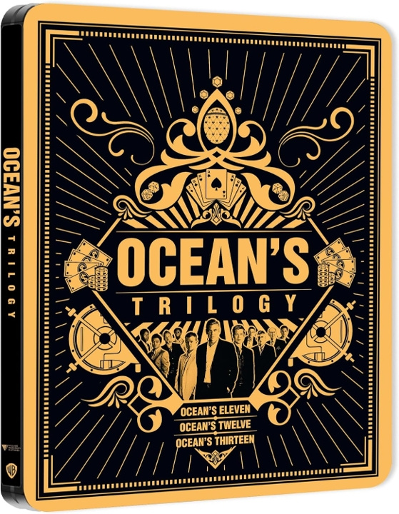 Oceans Trilogy 11-13 - Limited Edition Steelbook (4K Ultra HD + Blu-ray) in the group HOME ELECTRONICS / Audio & Picture / TV & Accessories / Movies / Blu-ray at TP E-commerce Nordic AB (D08526)