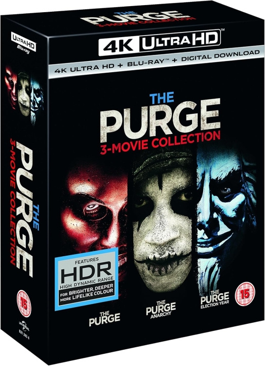 The Purge 1 to 3 4K Ultra HD + Blu-Ray in the group HOME ELECTRONICS / Audio & Picture / TV & Accessories / Movies / Blu-ray at TP E-commerce Nordic AB (D08561)