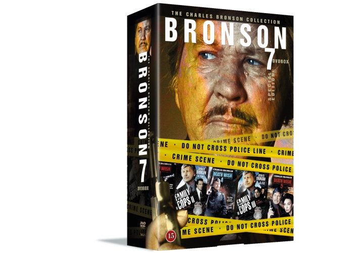 Charles Bronson Collection (7-disc) - DVD - Death Wish 2 - 3 - 4 - 5 and Family of Cops 1-2-3 in the group HOME ELECTRONICS / Audio & Picture / TV & Accessories / Movies / DVD at TP E-commerce Nordic AB (D08670)