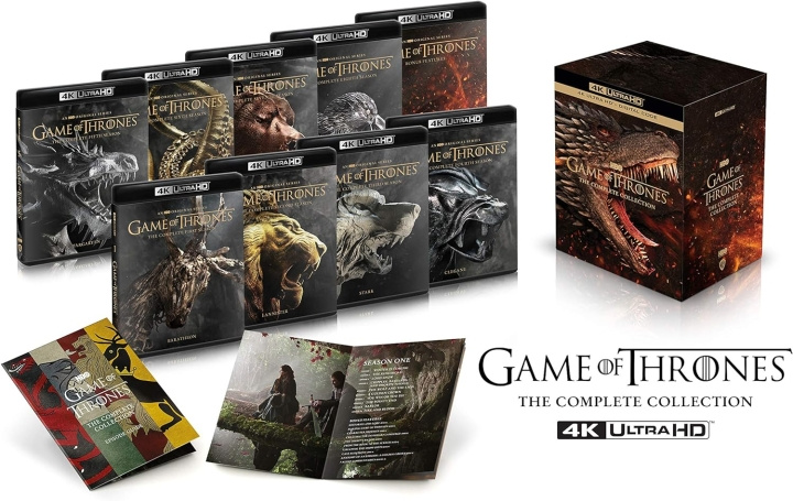 Game of Thrones Seasons 1 to 8 Complete Collection 4K Ultra HD in the group HOME ELECTRONICS / Audio & Picture / TV & Accessories / Movies / Blu-ray at TP E-commerce Nordic AB (D08689)