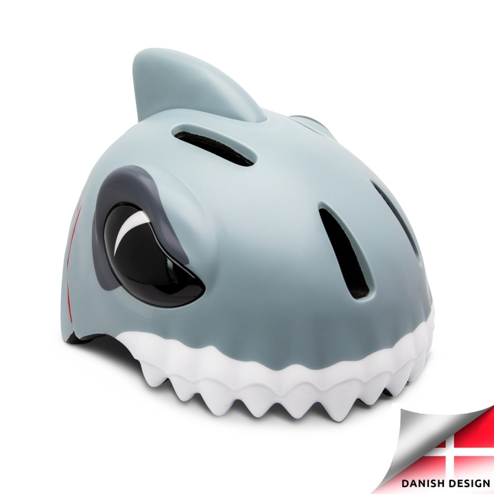 Crazy Safety Shark Bicycle Helmet - Grey (100501-01-01) in the group Sport, leisure & Hobby / Sports equipment / Bicycle accessories / Helmets at TP E-commerce Nordic AB (D08749)