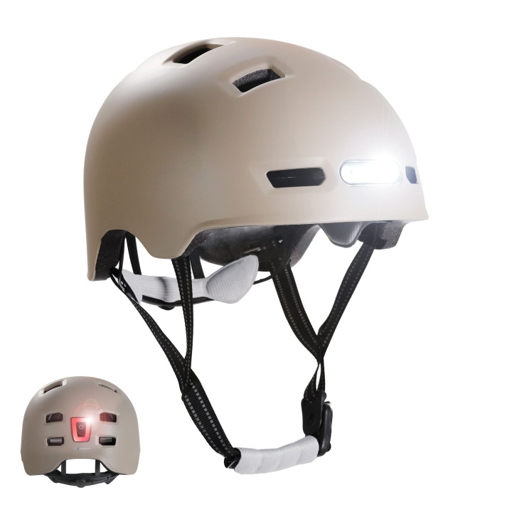 Crazy Safety Matt Sand Urban Bicycle and Skater Helmet - Sand - L (57-61cm) in the group Sport, leisure & Hobby / Sports equipment / Bicycle accessories / Helmets at TP E-commerce Nordic AB (D08750)