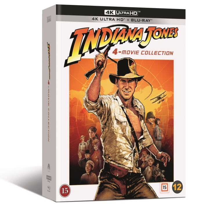 Indiana Jones: The Complete Collection 4-Movie Collection (4K Ultra HD + Blu-ray) (9 disc) in the group HOME ELECTRONICS / Audio & Picture / TV & Accessories / Movies / Blu-ray at TP E-commerce Nordic AB (D08844)