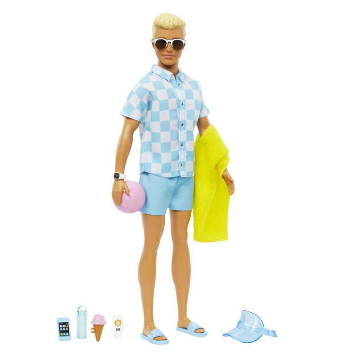 Barbie Beach Day Ken (HPL74) in the group TOYS, KIDS & BABY PRODUCTS / Toys / Docks & Accessories at TP E-commerce Nordic AB (D08860)