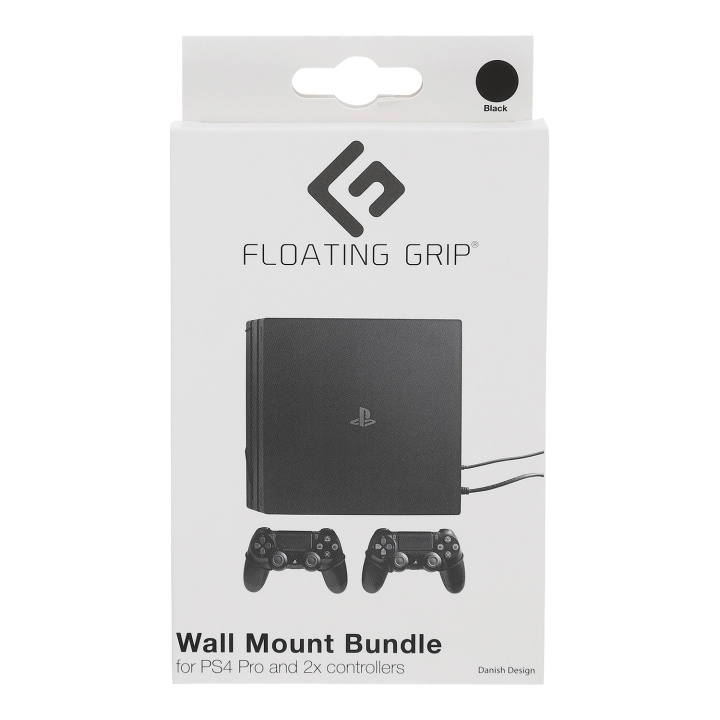 FLOATING GRIP Playstation 4 Pro and Controller Wall Mount - Bundle (Black) in the group HOME ELECTRONICS / Game consoles & Accessories / Sony PlayStation 4 at TP E-commerce Nordic AB (D08927)