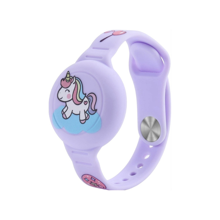 OFKOZ Bracelet Apple Airtag Kids Waterproof Unicorn Purple in the group SMARTPHONE & TABLETS / Other accessories / Other at TP E-commerce Nordic AB (D09176)