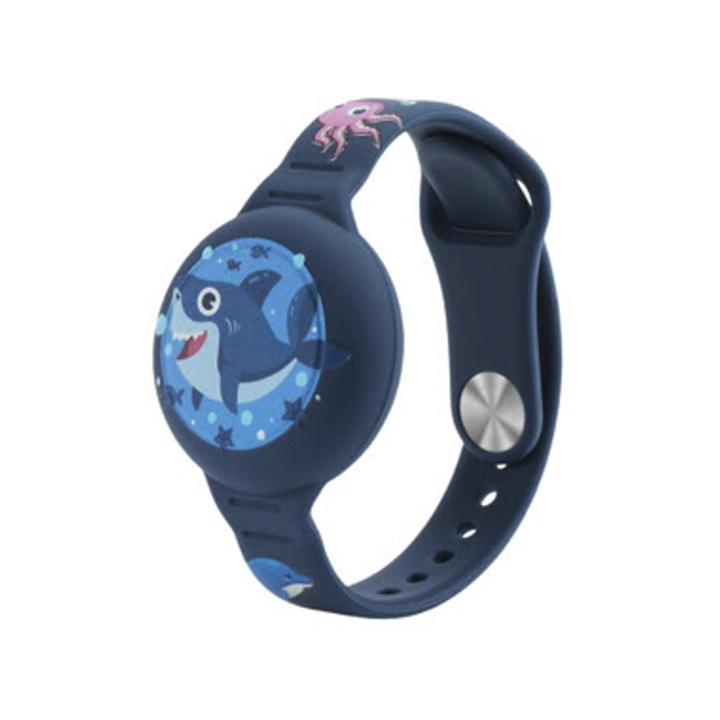 OFKOZ Bracelet Apple Airtag Kids Waterproof Shark Blue in the group SMARTPHONE & TABLETS / Other accessories / Other at TP E-commerce Nordic AB (D09177)