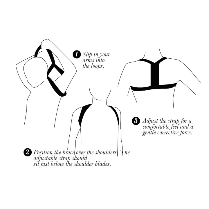 SWEDISH POSTURE Shoulder Brace Classic M-L White in the group BEAUTY & HEALTH / Health care / Other at TP E-commerce Nordic AB (D09201)