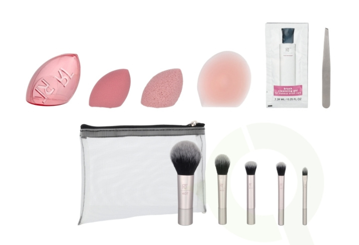 Real Techniques 12 Days Of Glow Advent Calendar 12 piece Cleansing Sponge/Complexion Sponge/Travel Sponge Cage/Mask Applicator/5 Brushes/Brush Cleanser Gel/Tweezers/Pouch in the group BEAUTY & HEALTH / Makeup / Tools & Make up set / Brushes at TP E-commerce Nordic AB (D09464)