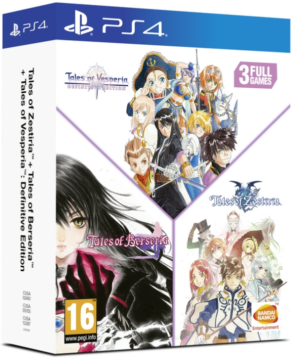 Tales of Vesperia + Tales of Berseria + Tales of Zestiria Compilation (PS4) in the group HOME ELECTRONICS / Game consoles & Accessories / Sony PlayStation 4 / Games at TP E-commerce Nordic AB (D09914)