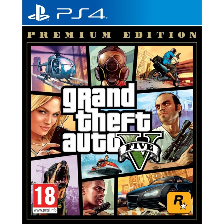 Grand Theft Auto V (GTA 5) Premium Edition (PS4) in the group HOME ELECTRONICS / Game consoles & Accessories / Sony PlayStation 4 / Games at TP E-commerce Nordic AB (D10002)