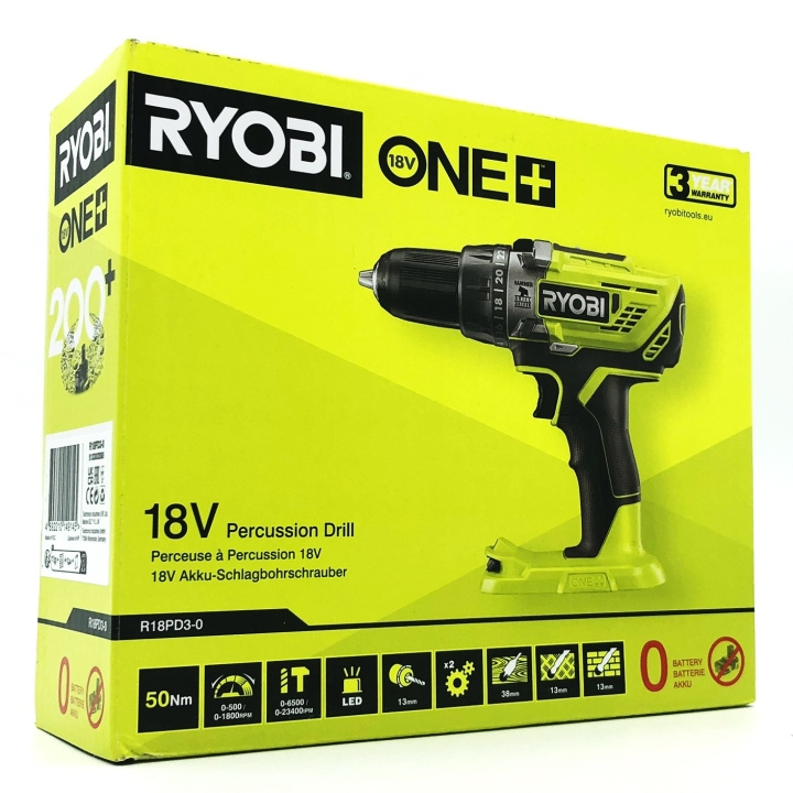 Ryobi One+ R18PD3-0 Hammer drill/screwdriver No battery 18V in the group HOME, HOUSEHOLD & GARDEN / Tools / Screwdrivers at TP E-commerce Nordic AB (D10151)