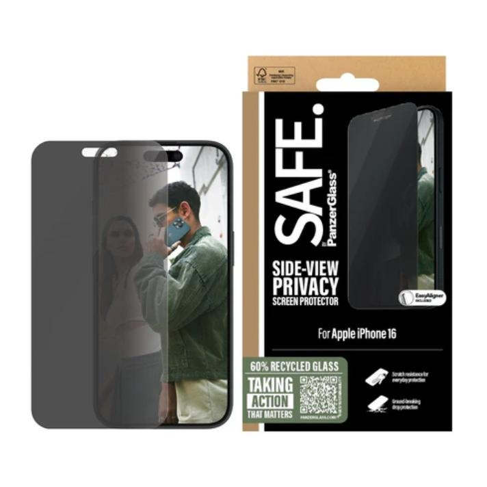 PanzerGlass SAFE. Privacy Screen Protector Apple iPhone 16, 15 | Ultra-Wide Fit in the group SMARTPHONE & TABLETS / Phone cases / Apple / iPhone 16 at TP E-commerce Nordic AB (D10270)