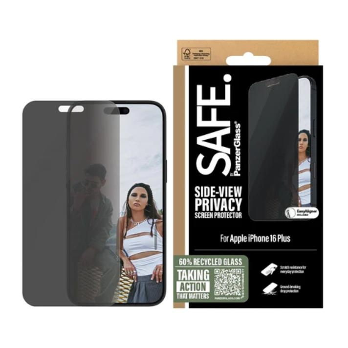 PanzerGlass SAFE. Privacy Screen Protector Apple iPhone 16 Plus, 15 Plus | Ultra-Wide Fit in the group SMARTPHONE & TABLETS / Phone cases / Apple / iPhone 16 at TP E-commerce Nordic AB (D10271)