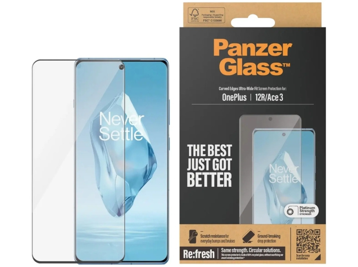 PanzerGlass Screen Protector OnePlus 12R, Ace 3 | Ultra-Wide Fit in the group SMARTPHONE & TABLETS / Phone cases / OnePlus at TP E-commerce Nordic AB (D10297)