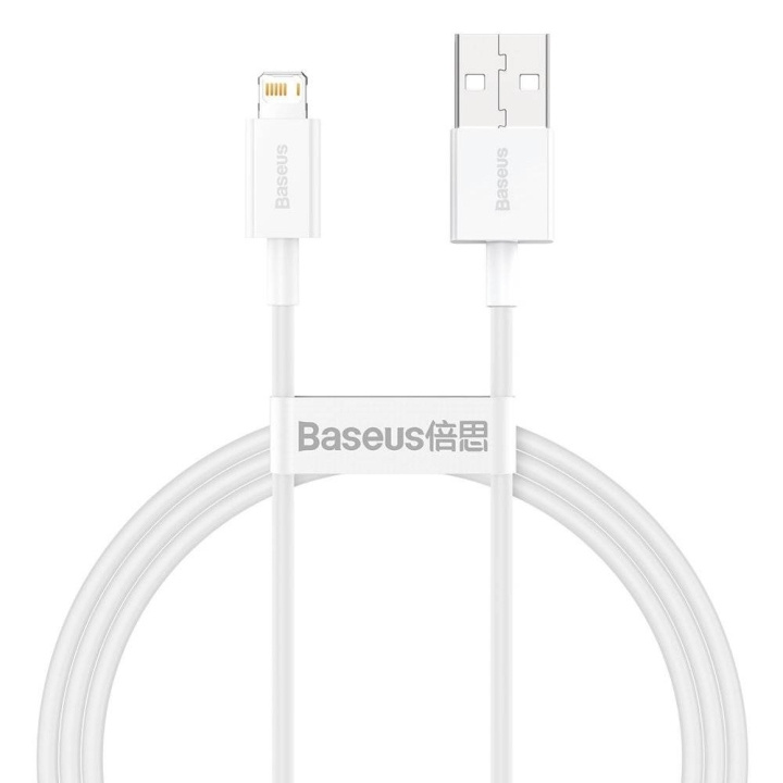 Baseus USB 2.0 to Lightning cable 1.5m white in the group SMARTPHONE & TABLETS / Chargers & Cables / Cables / Cables Lightning at TP E-commerce Nordic AB (D10309)