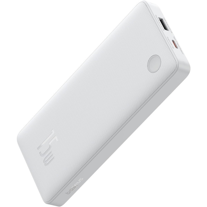 Baseus Airpow Lite Powerbank 10000mAh 15W white in the group SMARTPHONE & TABLETS / Chargers & Cables / Powerbanks at TP E-commerce Nordic AB (D10355)