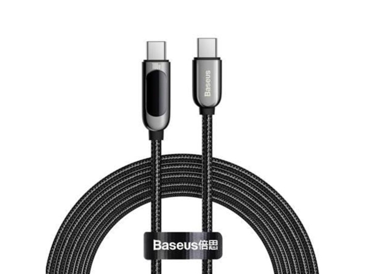 Baseus Cable USB-C to USB-C 2m Black in the group COMPUTERS & PERIPHERALS / Computer cables / USB / USB-C at TP E-commerce Nordic AB (D10366)