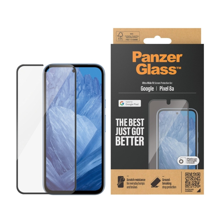 PanzerGlass Screen Protector Pixel 8A Ultra-Wide Fit, Transparent in the group SMARTPHONE & TABLETS / Phone cases / Google at TP E-commerce Nordic AB (D10390)