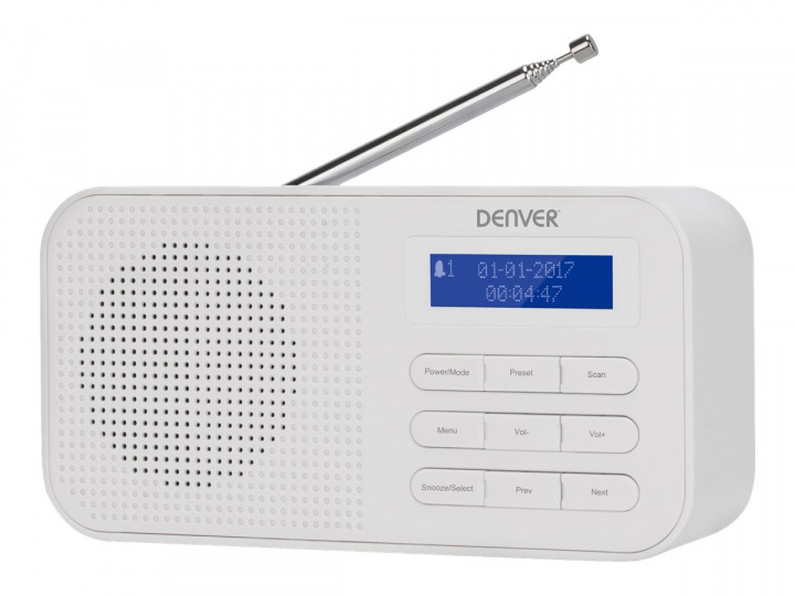 Denver DAB-42 DAB portable radio White in the group HOME ELECTRONICS / Audio & Picture / Home cinema, Hifi & Portable / Radio & Alarm clocks / Radio at TP E-commerce Nordic AB (D10400)