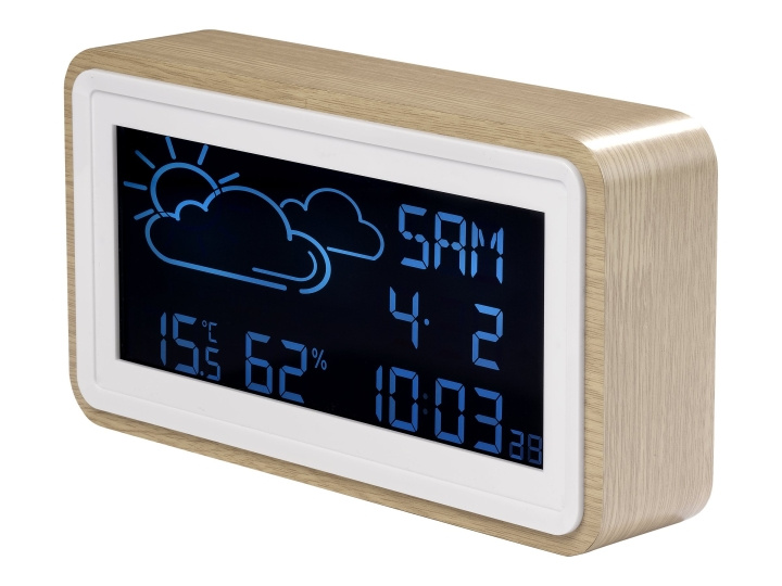 Denver WS-72 Weather Station Indoor Wood in the group HOME, HOUSEHOLD & GARDEN / Fans & Climate products / Thermometers & Weather stations at TP E-commerce Nordic AB (D10401)