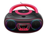 Denver TCL-212BT Boombox Black Pink in the group HOME ELECTRONICS / Audio & Picture / Home cinema, Hifi & Portable / Radio & Alarm clocks / Radio at TP E-commerce Nordic AB (D10415)