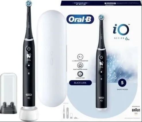 Oral B iO Series 6 Electric Toothbrush, Black Onyx in the group BEAUTY & HEALTH / Oral care / Electric toothbrushes at TP E-commerce Nordic AB (D10465)