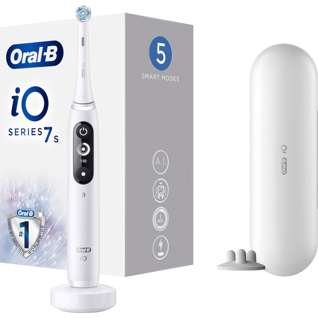 Oral B iO Series 7N Electric toothbrush, White Alabaster in the group BEAUTY & HEALTH / Oral care / Electric toothbrushes at TP E-commerce Nordic AB (D10490)