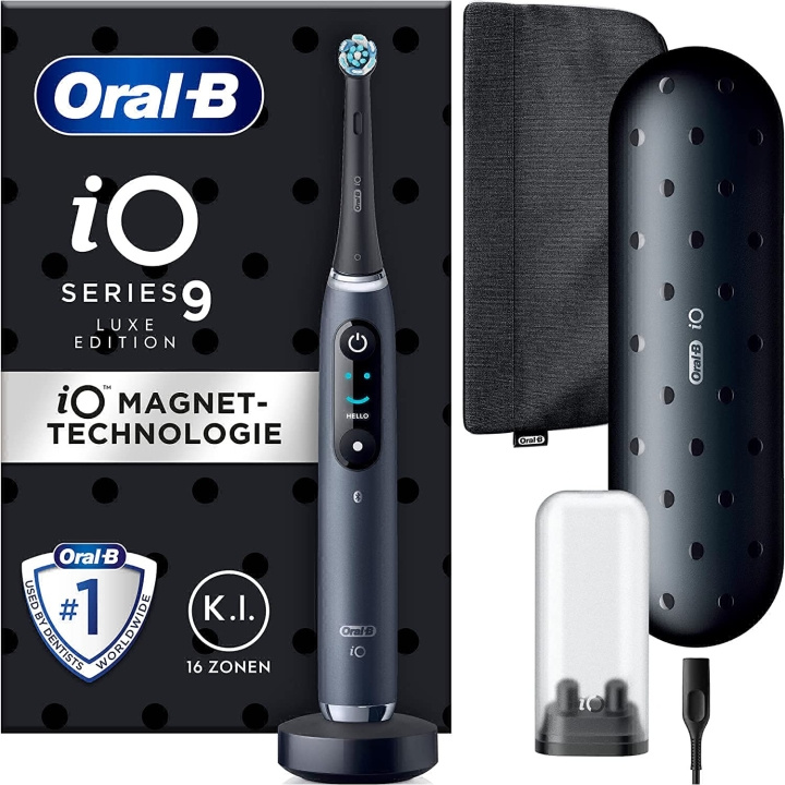 Oral B iO Series 9 Electric toothbrush, Black Onyx Luxe Edition in the group BEAUTY & HEALTH / Oral care / Electric toothbrushes at TP E-commerce Nordic AB (D10492)