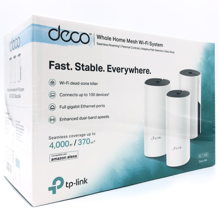 TP-Link DECO M4 Wi-Fi-system Desktop in the group COMPUTERS & PERIPHERALS / Network / WiFi Extenders at TP E-commerce Nordic AB (D10514)