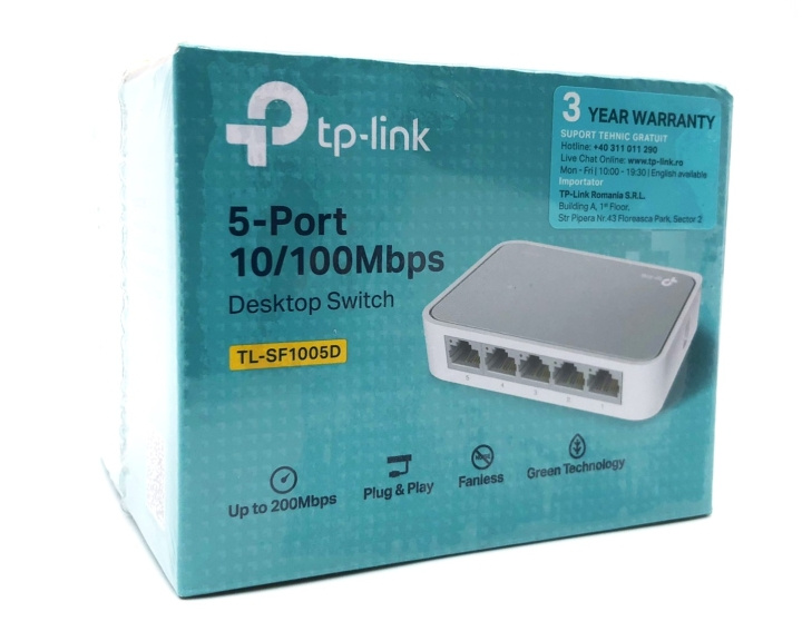 TP-Link TL-SF1005D Mbps Desktop Switch 5-ports 10/100 in the group COMPUTERS & PERIPHERALS / Network / Switches at TP E-commerce Nordic AB (D10516)