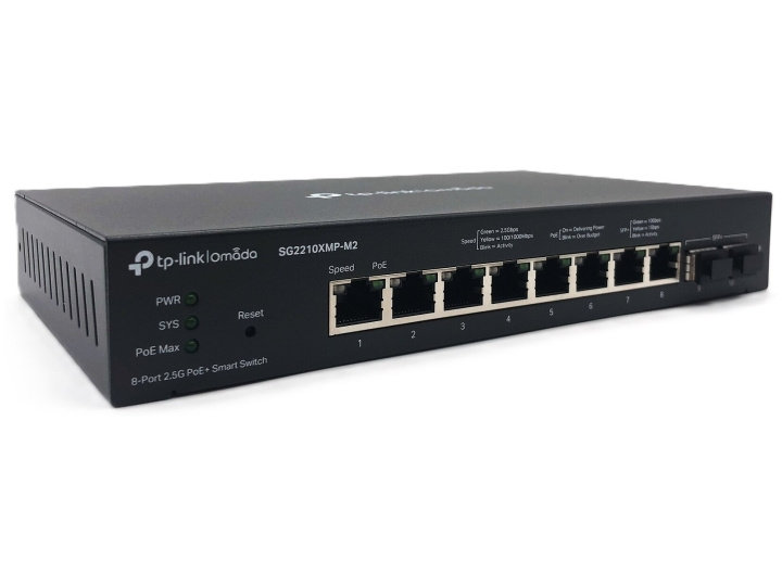 TP-Link Omada SG2210XMP-M2 V1.6 Switch 8-portar 2,5 Gigabit Ethernet PoE+ in the group COMPUTERS & PERIPHERALS / Network / Switches at TP E-commerce Nordic AB (D10524)