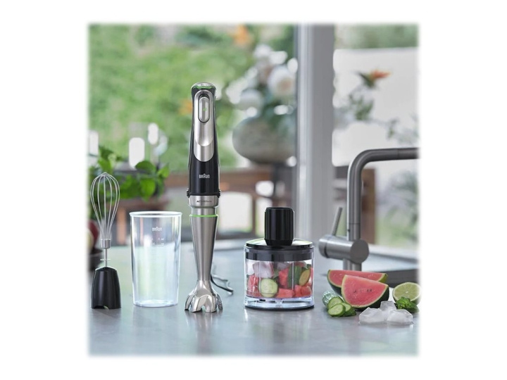 Braun Multiquick 9 MQ 9135XI hand blender Premium black/brushed stainless steel in the group HOME, HOUSEHOLD & GARDEN / Household appliances / Food processor & Kitchen appliances / Hand blenders at TP E-commerce Nordic AB (D10537)