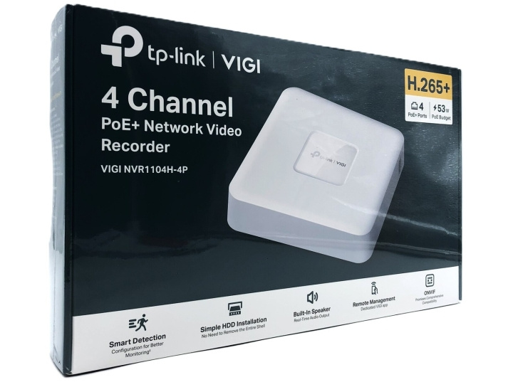 TP-Link VIGI NVR1104H-4P V1 Standalone NVR in the group COMPUTERS & PERIPHERALS / Network / Routrar at TP E-commerce Nordic AB (D10548)