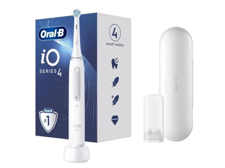 Braun Oral-B iO SERIES 4 electric toothbrush and case Vit in the group BEAUTY & HEALTH / Oral care / Electric toothbrushes at TP E-commerce Nordic AB (D10562)