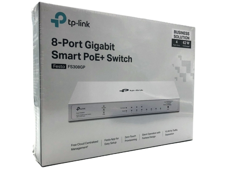 TP-Link Festa FS308GP V1 Switch 8-portars Gigabit Ethernet PoE+ in the group COMPUTERS & PERIPHERALS / Network / Routrar at TP E-commerce Nordic AB (D10593)