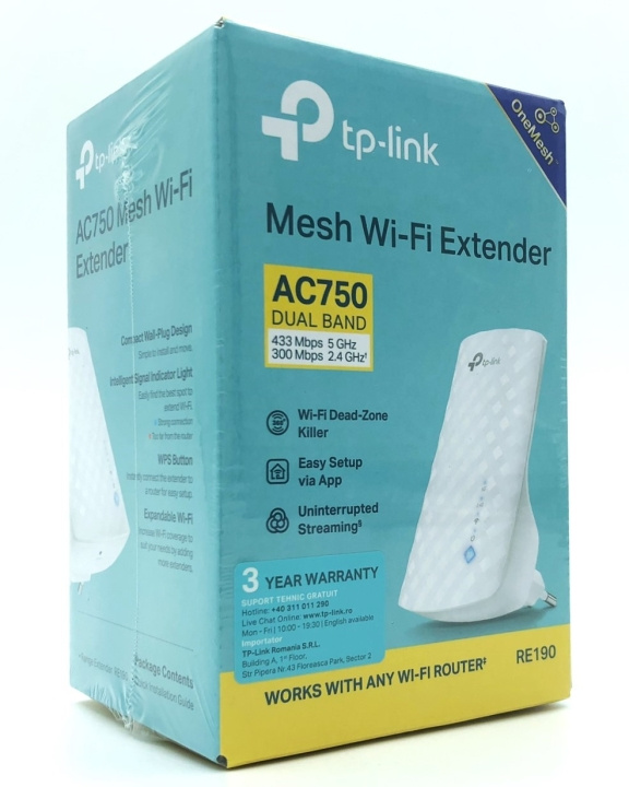 TP-Link RE190 WiFi Range Extender Extern in the group COMPUTERS & PERIPHERALS / Network / WiFi Extenders at TP E-commerce Nordic AB (D10642)