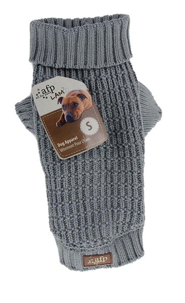 AFP All For Paws - Knitted Dog Sweater Fishermans Grey XS 20.3CM - (632.9120) in the group HOME, HOUSEHOLD & GARDEN / Pet Accessories / Dog at TP E-commerce Nordic AB (D10699)