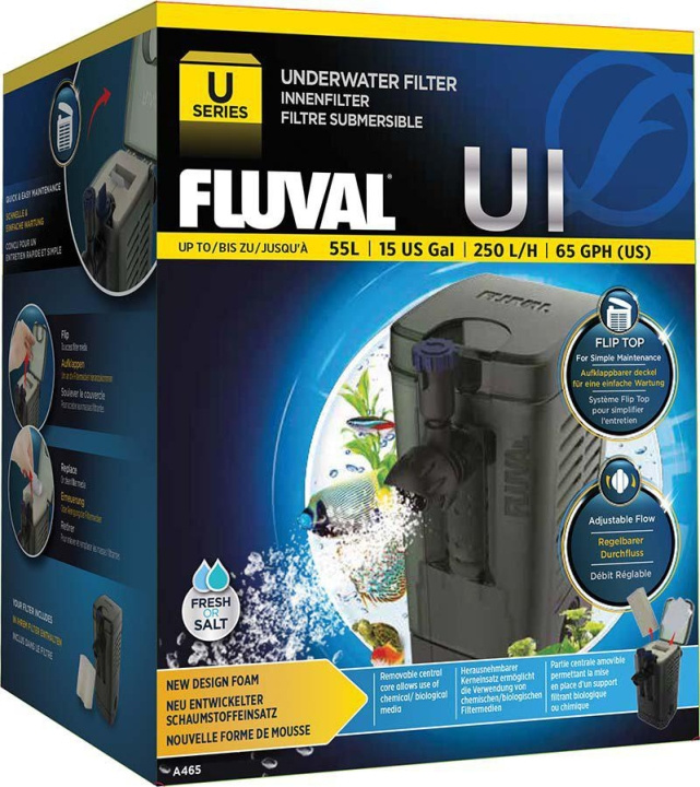 Fluval Internal Filter U1 200L/H For Aquariums <55L - (126.2465) in the group HOME, HOUSEHOLD & GARDEN / Pet Accessories / Aquarium accessories at TP E-commerce Nordic AB (D10731)