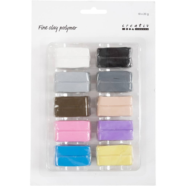 Creative Toys Fine Clay - Polymer - Pastels 10x20 g (78102) in the group TOYS, KIDS & BABY PRODUCTS / Toys / Crafts at TP E-commerce Nordic AB (D10758)